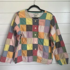 Vintage Orvis Patchwork Cropped Shirt